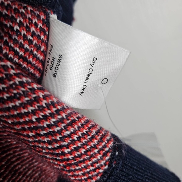 NEW Draper James Fair Isle Cape Poncho Sweater XS/S Nassau‎ Navy Blue Red NWT - Picture 9 of 10